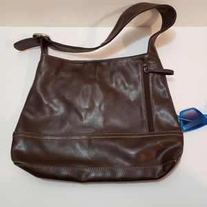 Nine West one strap brown leather bag